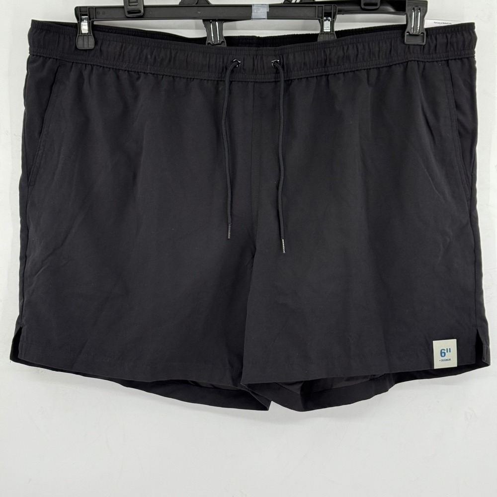 George Men's‎ Black Swim Shorts Above The Knee 3XL Elastic-Drawstring Waist NWT